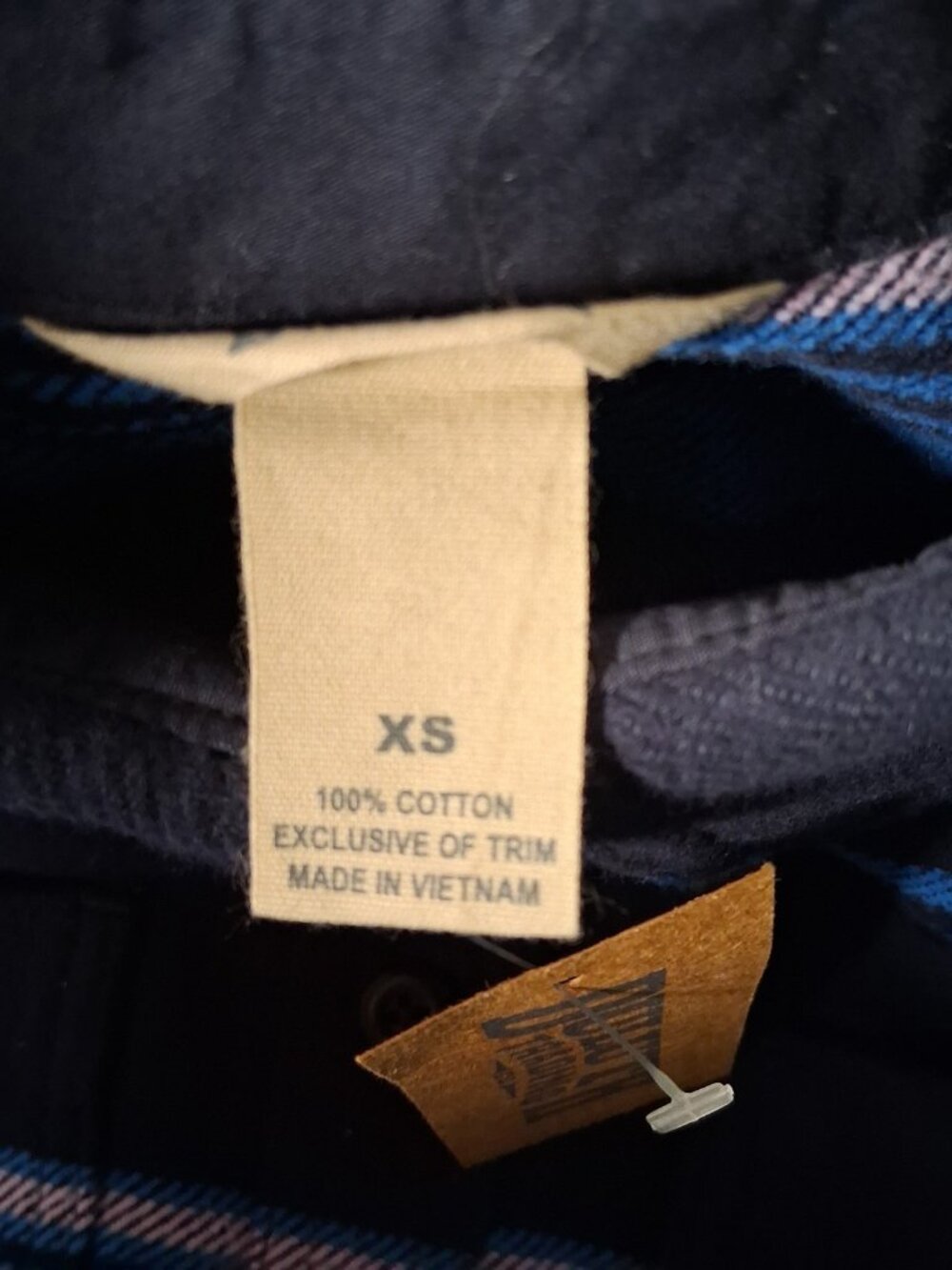 Duluth Trading Co Flannel Shirt Women XS Heritage Weight Stripe Blue Shacket New - Picture 7 of 13